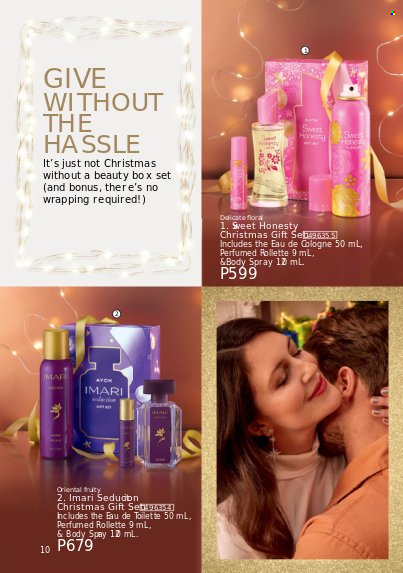 thumbnail - Avon offer  - 1.11.2022 - 30.11.2022 - Sales products - Avon, body spray, eau de toilette, cologne, Imari, beauty box, gift set. Page 10.
