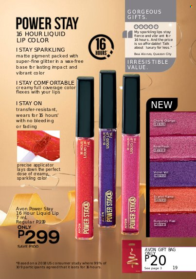 thumbnail - Avon offer  - 1.11.2022 - 30.11.2022 - Sales products - Avon, lip color. Page 19.