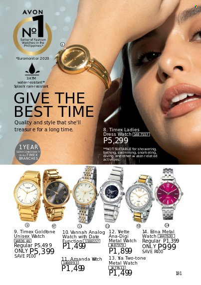 thumbnail - Avon offer  - 1.11.2022 - 30.11.2022 - Sales products - Avon, watch. Page 181.