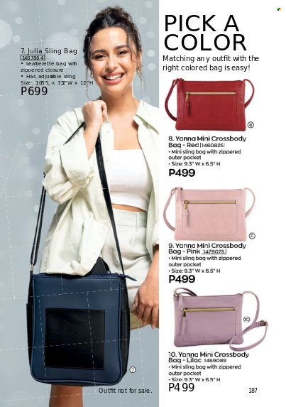 thumbnail - Avon offer  - 1.11.2022 - 30.11.2022 - Sales products - bag, cross body bag, sling bag. Page 187.
