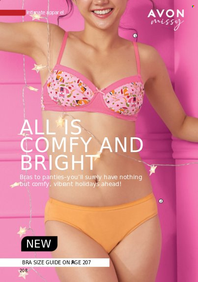 thumbnail - Avon offer  - 1.11.2022 - 30.11.2022 - Sales products - Avon, bra, panties. Page 208.