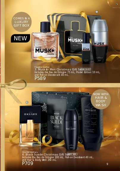 thumbnail - Avon offer  - 24.10.2022 - 31.12.2022 - Sales products - Avon, anti-perspirant, cologne, roll-on, deodorant, gift set, magnesium. Page 9.