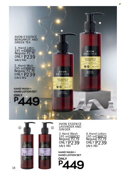 thumbnail - Avon offer  - 24.10.2022 - 31.12.2022 - Sales products - Avon, hand wash, body lotion. Page 16.