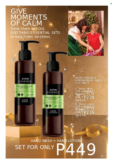 thumbnail - Avon offer  - 24.10.2022 - 31.12.2022 - Sales products - Avon, hand wash, body lotion. Page 17.