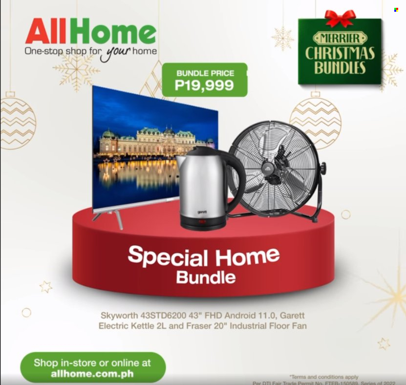 thumbnail - AllHome offer  - 2.11.2022 - 31.12.2022 - Sales products - Skyworth, kettle. Page 6.