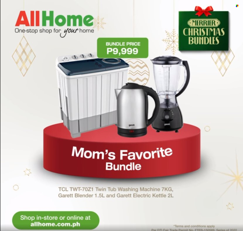 thumbnail - AllHome offer  - 2.11.2022 - 31.12.2022 - Sales products - TCL, washing machine, blender, kettle. Page 7.