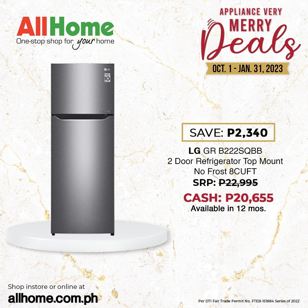 thumbnail - AllHome offer  - 1.10.2022 - 31.1.2023 - Sales products - LG, refrigerator. Page 4.