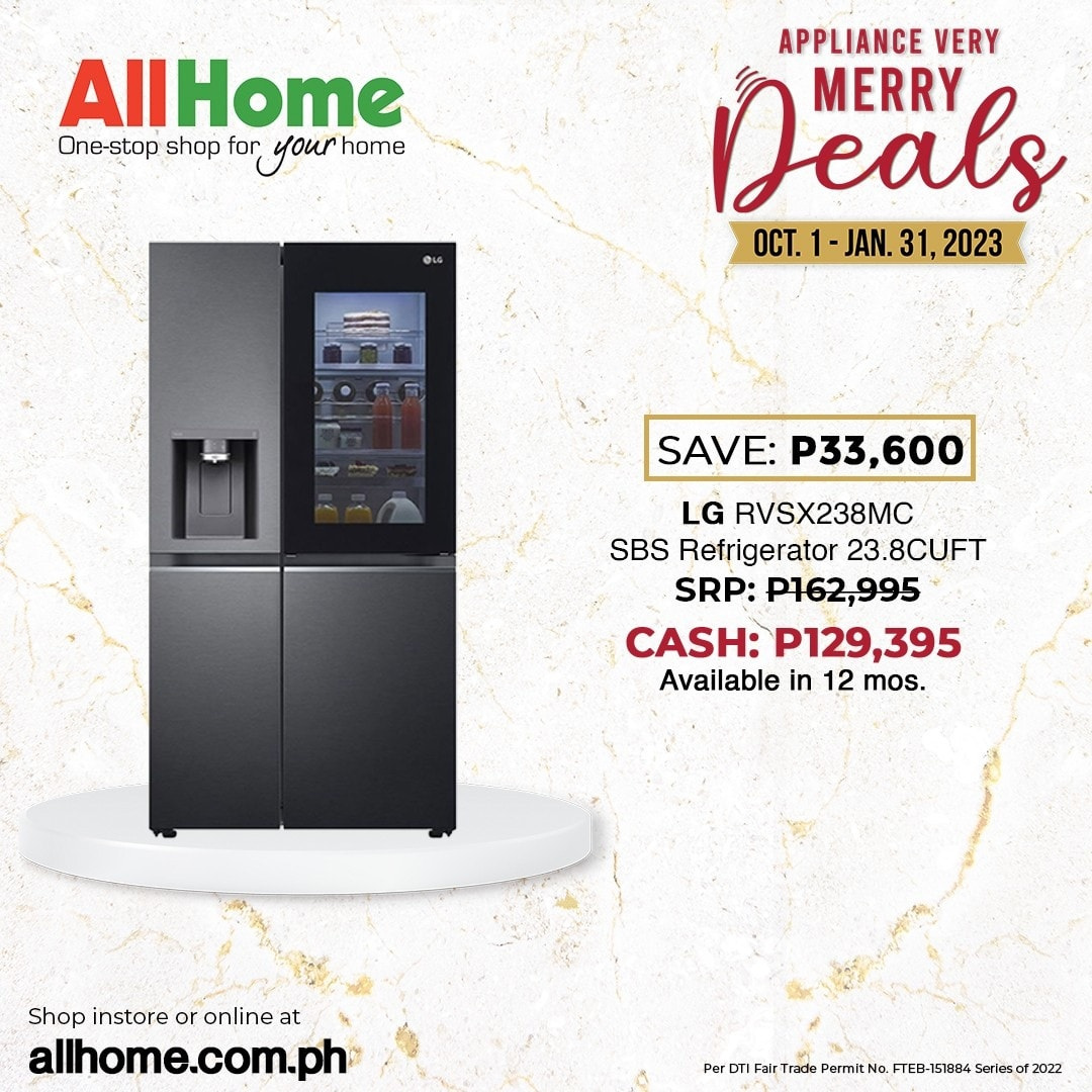 thumbnail - AllHome offer  - 1.10.2022 - 31.1.2023 - Sales products - LG, refrigerator. Page 9.