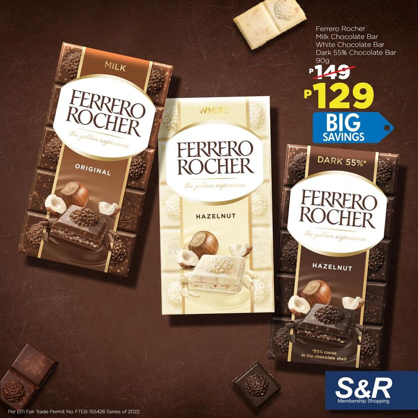 thumbnail - S&R Membership Shopping offer  - 2.11.2022 - 30.11.2022 - Sales products - milk chocolate, white chocolate, Ferrero Rocher, chocolate bar, cocoa. Page 42.