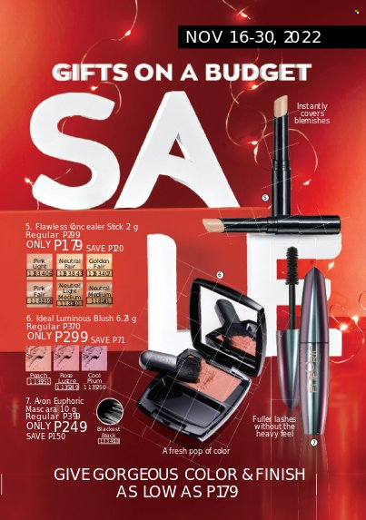 thumbnail - Avon offer  - 16.11.2022 - 30.11.2022 - Sales products - Avon, corrector, mascara. Page 9.