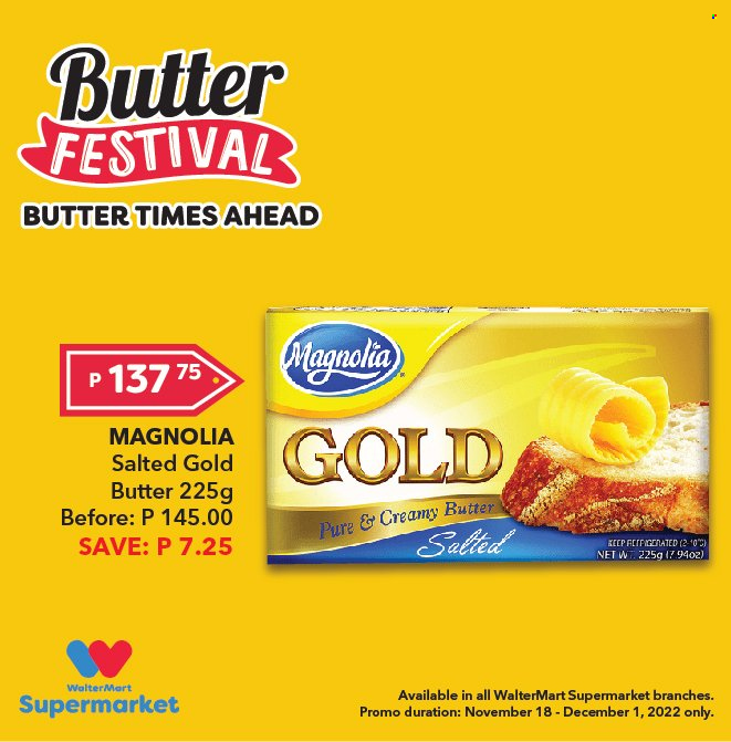 thumbnail - Walter Mart offer  - 18.11.2022 - 1.12.2022 - Sales products - butter. Page 27.