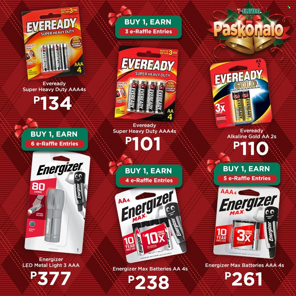 thumbnail - 7 Eleven offer  - Sales products - battery, Energizer, Eveready. Page 34.