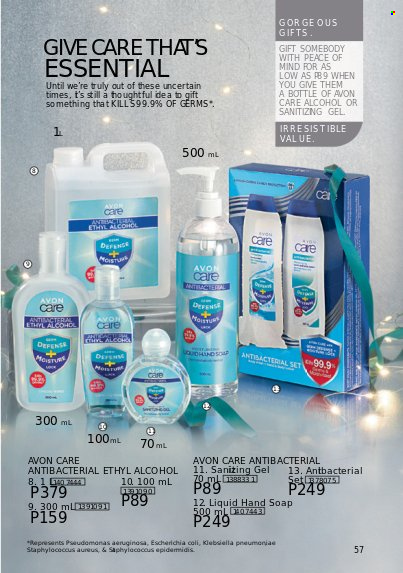 thumbnail - Avon offer  - 1.12.2022 - 31.12.2022 - Sales products - hand soap, Avon, soap. Page 57.