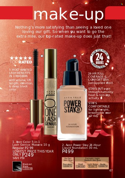 thumbnail - Avon offer  - 1.12.2022 - 31.12.2022 - Sales products - Avon, makeup, mascara. Page 67.