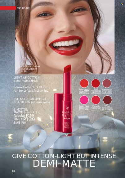thumbnail - Avon offer  - 1.12.2022 - 31.12.2022 - Sales products - Avon, lipstick, makeup. Page 84.