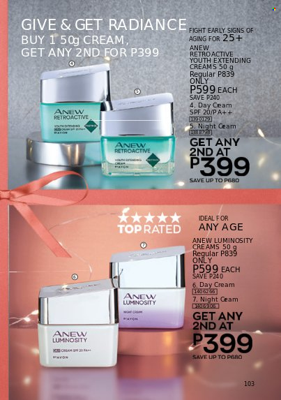 thumbnail - Avon offer  - 1.12.2022 - 31.12.2022 - Sales products - Avon, Anew, day cream. Page 103.