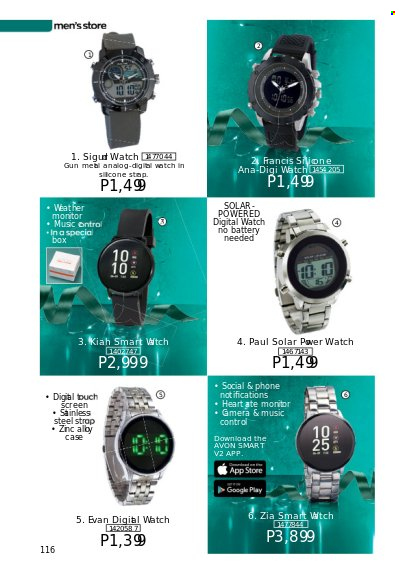thumbnail - Avon offer  - 1.12.2022 - 31.12.2022 - Sales products - Avon, smart watch, zinc. Page 116.