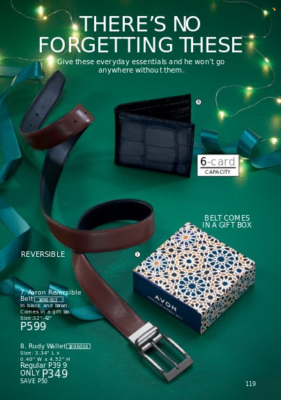 thumbnail - Avon offer  - 1.12.2022 - 31.12.2022 - Sales products - Avon, belt. Page 119.