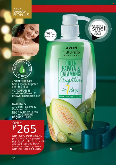 thumbnail - Avon offer  - 1.12.2022 - 31.12.2022 - Sales products - Avon, body lotion, vitamin c. Page 140.