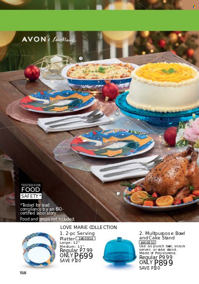 thumbnail - Avon offer  - 1.12.2022 - 31.12.2022 - Sales products - Avon, cake stand, bowl. Page 158.