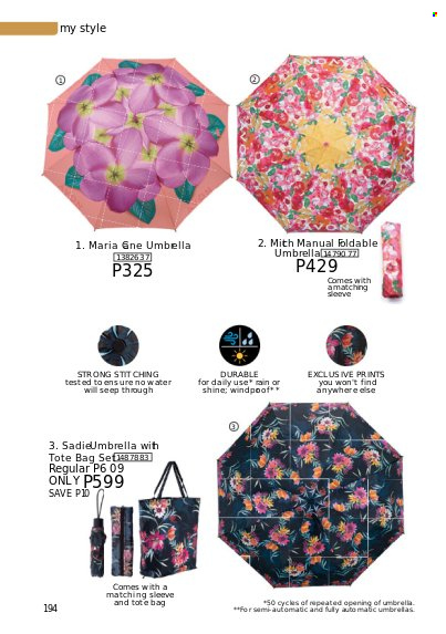thumbnail - Avon offer  - 1.12.2022 - 31.12.2022 - Sales products - bag, tote, tote bag, umbrella. Page 194.