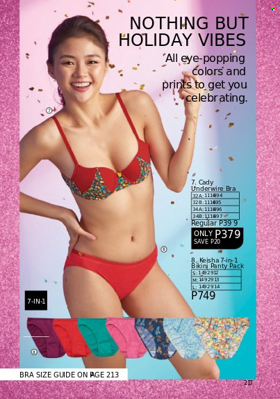thumbnail - Avon offer  - 1.12.2022 - 31.12.2022 - Sales products - bikini, bra. Page 217.
