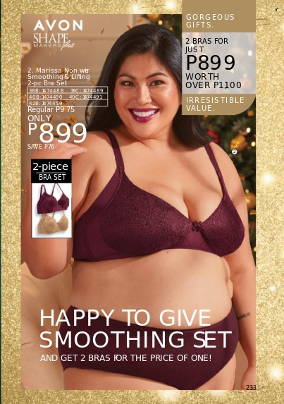 thumbnail - Avon offer  - 1.12.2022 - 31.12.2022 - Sales products - Avon, bra. Page 233.