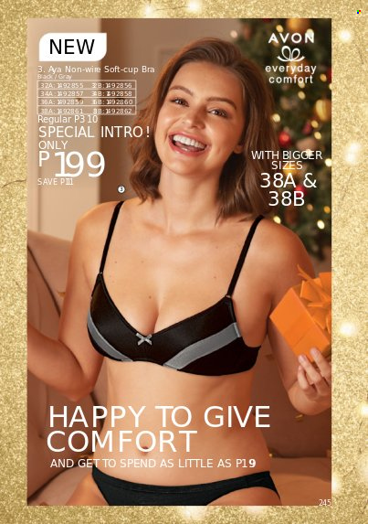 thumbnail - Avon offer  - 1.12.2022 - 31.12.2022 - Sales products - Avon, cup, bra. Page 245.