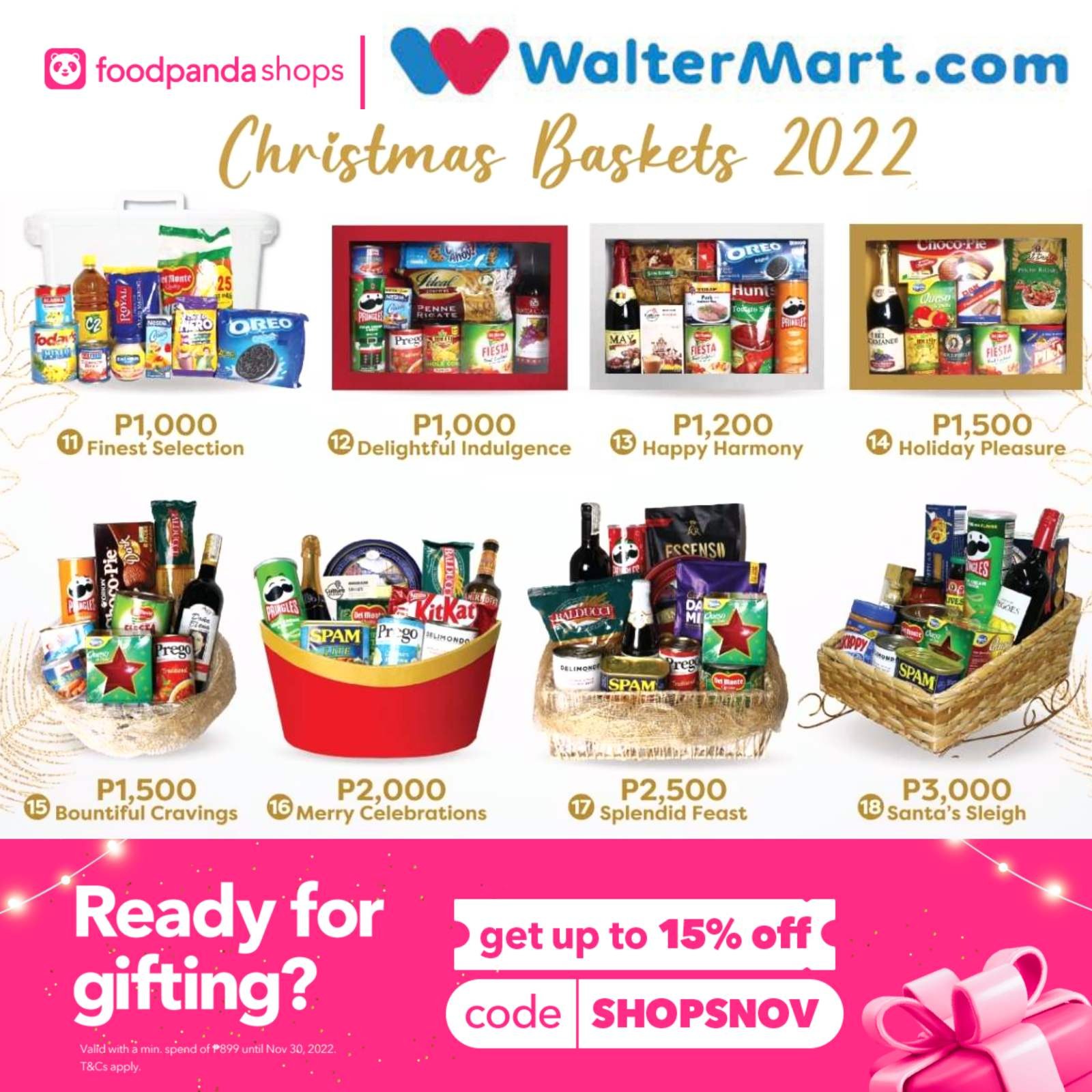 thumbnail - Walter Mart offer  - 11.11.2022 - 30.11.2022 - Sales products - pie, Spam, Oreo, KitKat, Celebration, Santa, Pringles, penne. Page 2.