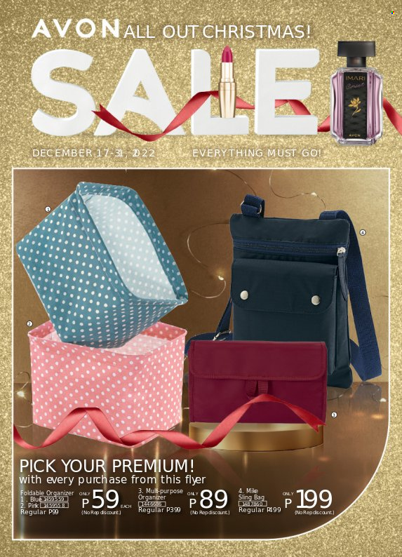thumbnail - Avon offer  - 17.12.2022 - 31.12.2022 - Sales products - Avon, Imari, bag, sling bag, Go!. Page 1.