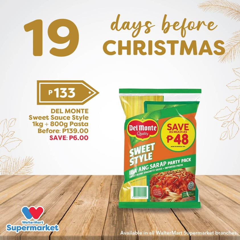 thumbnail - Walter Mart offer  - Sales products - tomatoes, spaghetti, pasta, sauce, spaghetti sauce, Del Monte. Page 16.