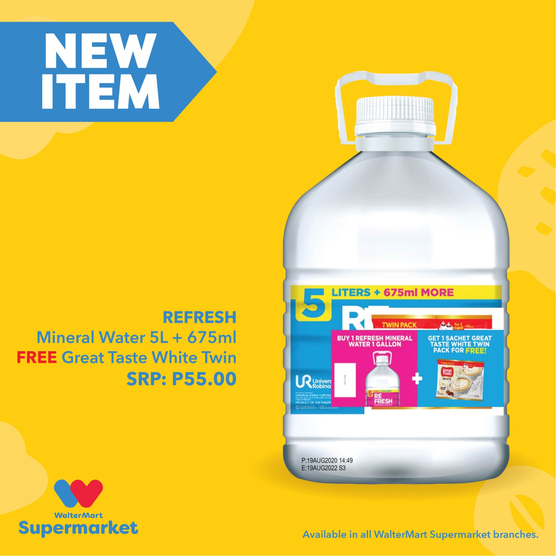 thumbnail - Walter Mart offer  - Sales products - mineral water. Page 1.