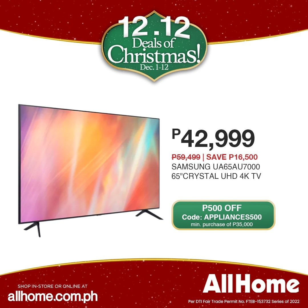 thumbnail - AllHome offer  - 1.12.2022 - 12.12.2022 - Sales products - Samsung, TV. Page 41.
