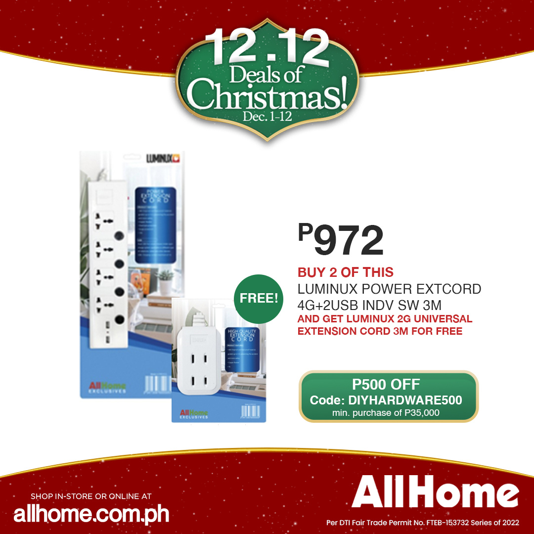 thumbnail - AllHome offer  - 1.12.2022 - 12.12.2022 - Sales products - extension cord. Page 22.