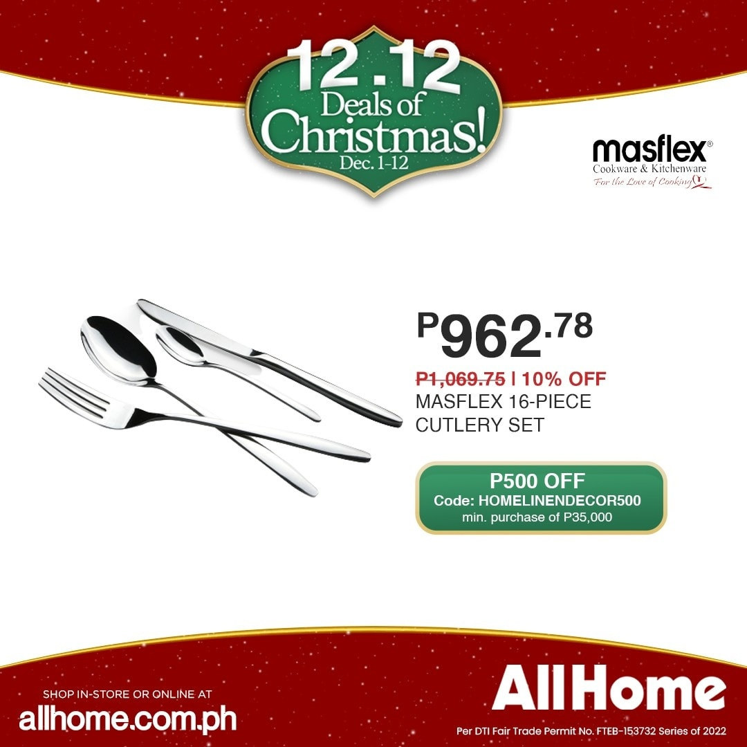 thumbnail - AllHome offer  - 1.12.2022 - 12.12.2022 - Sales products - cookware set, cutlery set. Page 3.