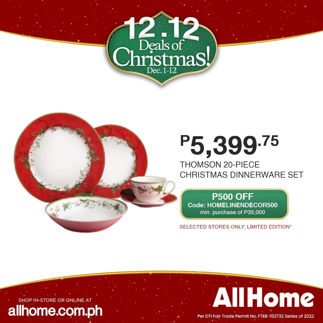 thumbnail - AllHome offer  - 1.12.2022 - 12.12.2022 - Sales products - dinnerware set, Thomson. Page 4.
