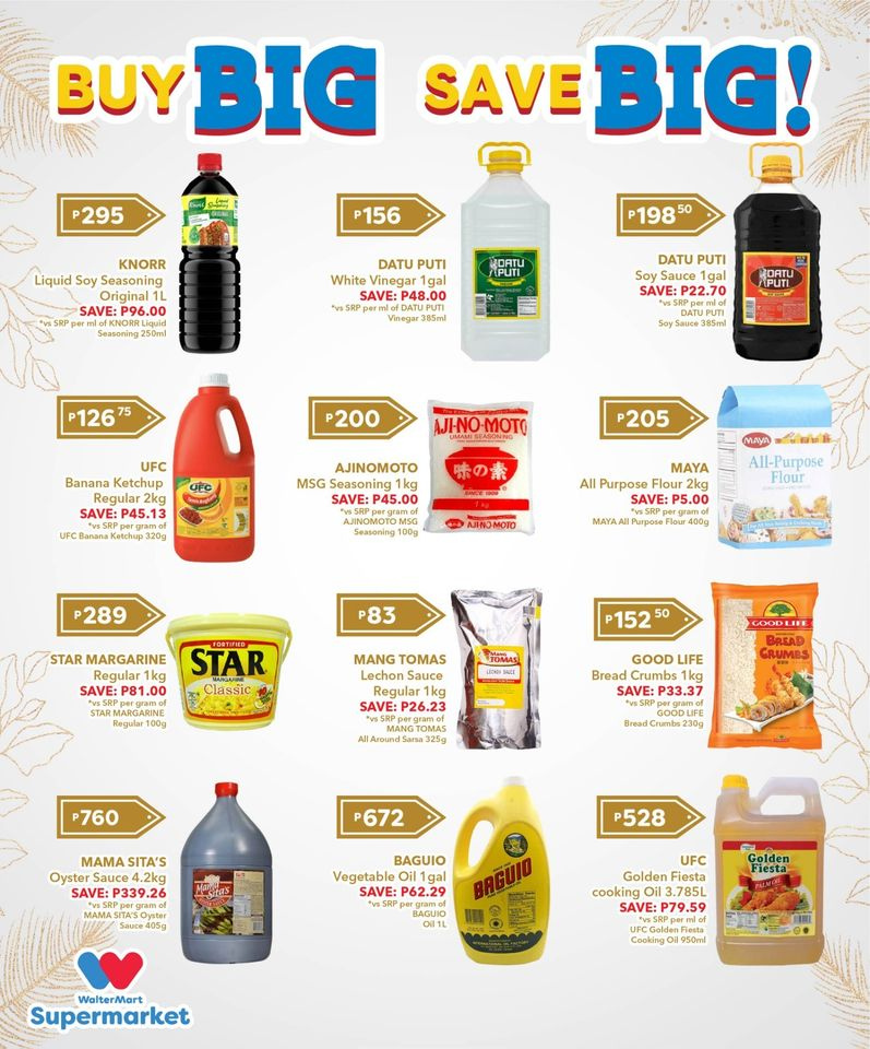 thumbnail - Walter Mart offer  - 2.12.2022 - 15.12.2022 - Sales products - breadcrumbs, oysters, Knorr, sauce, margarine, all purpose flour, flour, Good Life, spice, soy sauce, ketchup, oyster sauce, vegetable oil, vinegar, oil, cooking oil. Page 1.