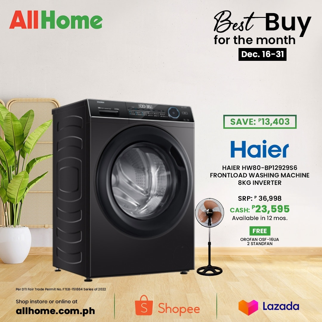 thumbnail - AllHome offer  - 3.9.2022 - 31.12.2022 - Sales products - Haier, washing machine. Page 13.
