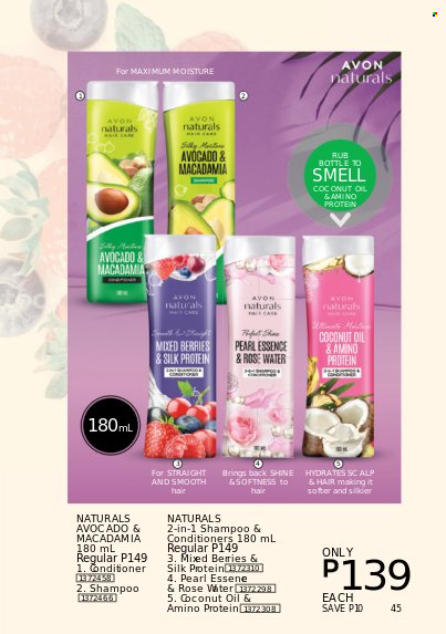 thumbnail - Avon offer  - 1.1.2023 - 31.1.2023 - Sales products - shampoo, Avon, coconut oil, conditioner. Page 45.