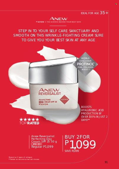 thumbnail - Avon offer  - 1.1.2023 - 31.1.2023 - Sales products - Anew, day cream, Sure. Page 91.