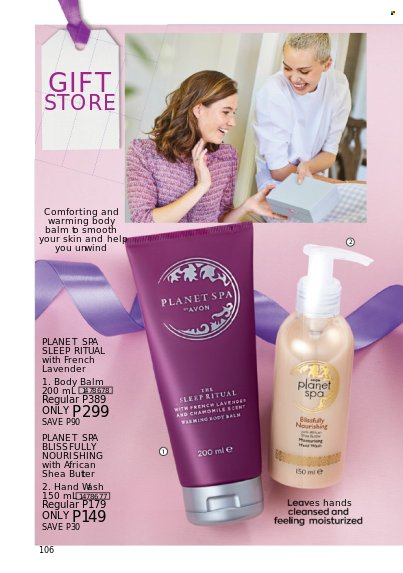 thumbnail - Avon offer  - 1.1.2023 - 31.1.2023 - Sales products - Planet Spa, Avon, hand wash. Page 106.