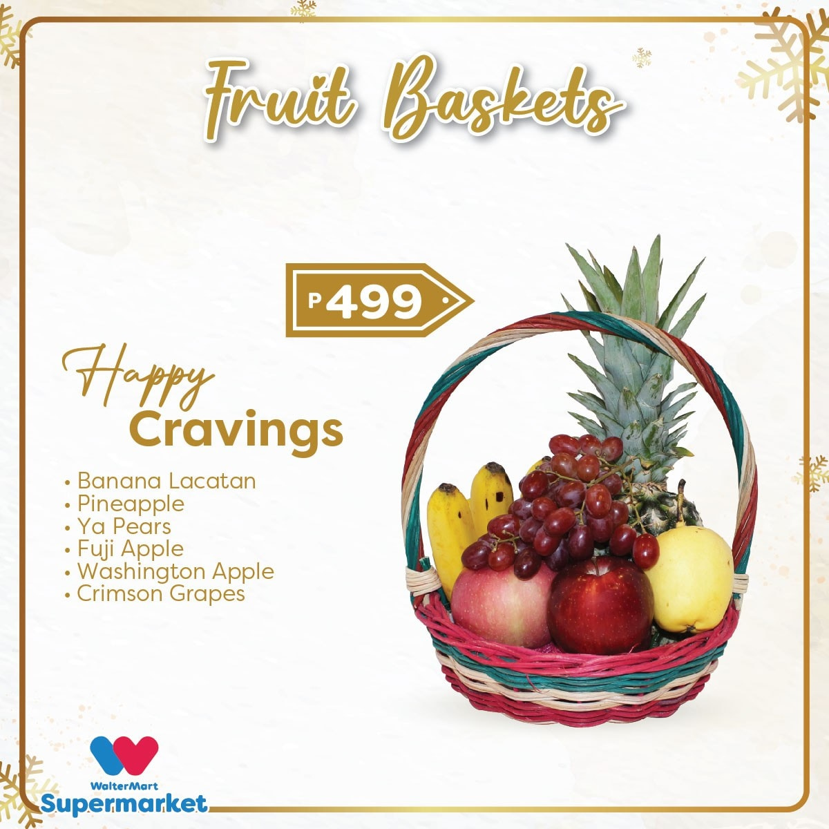 thumbnail - Walter Mart offer  - Sales products - grapes, pineapple, pears, Fuji apple. Page 12.