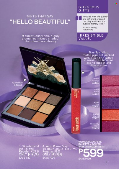 thumbnail - Avon offer  - Sales products - Avon, Palette, eye palette, shades. Page 5.