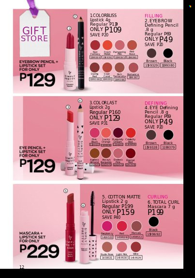 thumbnail - Avon offer  - Sales products - lipstick, mascara. Page 12.