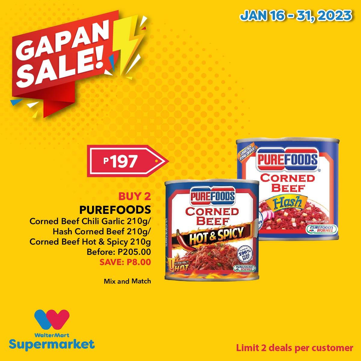 thumbnail - Walter Mart offer  - 16.1.2023 - 31.1.2023 - Sales products - garlic, beef hash, Hormel, corned beef, beef meat. Page 9.