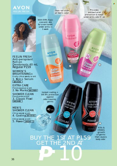 thumbnail - Avon offer  - 1.2.2023 - 28.2.2023 - Sales products - Avon, serum, anti-perspirant, roll-on, deodorant, magnesium. Page 35.