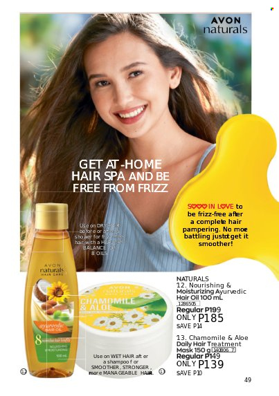 thumbnail - Avon offer  - 1.2.2023 - 28.2.2023 - Sales products - shampoo, Avon, hair oil. Page 48.
