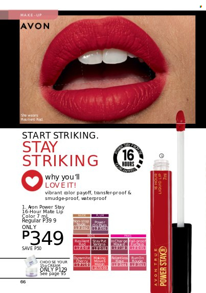 thumbnail - Avon offer  - 1.2.2023 - 28.2.2023 - Sales products - Avon, lip color, makeup. Page 65.