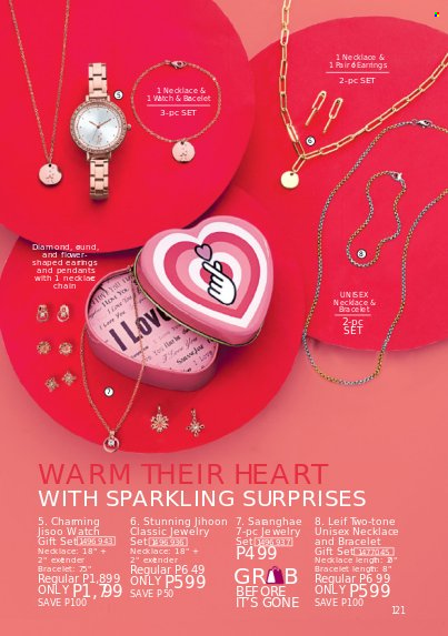 thumbnail - Avon offer  - 1.2.2023 - 28.2.2023 - Sales products - gift set, bracelet, necklace, watch, pendant, jewelry. Page 118.