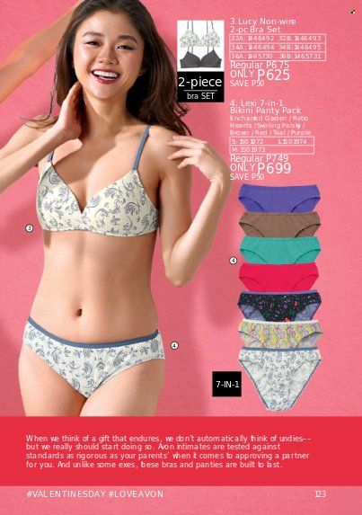 thumbnail - Avon offer  - 1.2.2023 - 28.2.2023 - Sales products - Avon, bikini, bra, panties. Page 120.